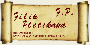 Filip Pletikapa vizit kartica